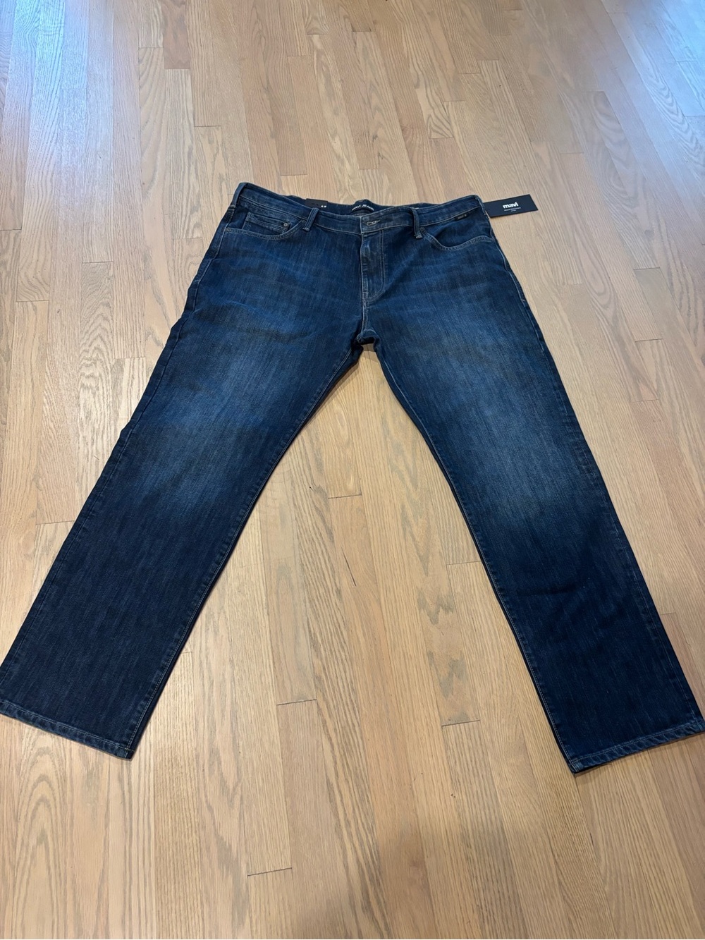 Mavi Matt Men's Straight Jeans in Dark Blue Denim With Stretch Size 40